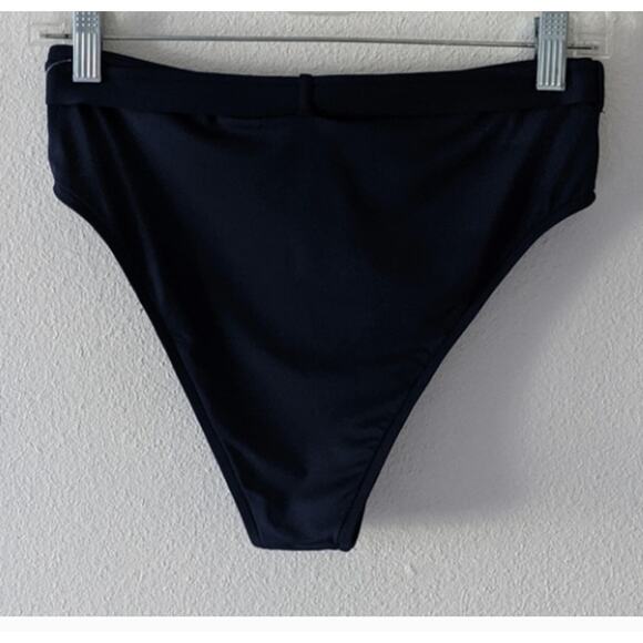We Wore What Women's Emily Belted Bikini Bottom Navy Size XL NWT - Picture 3 of 3